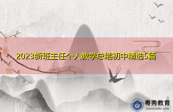 2023新班主任个人教学总结初中精选5篇 2023新班主任个人教学总结初中精选5篇