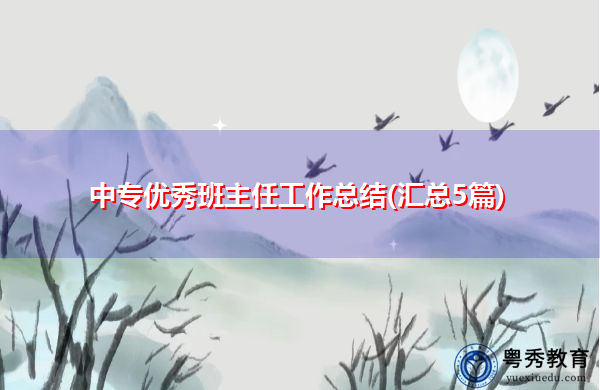 中专优秀班主任工作总结(汇总5篇) 中专优秀班主任工作总结(汇总5篇)