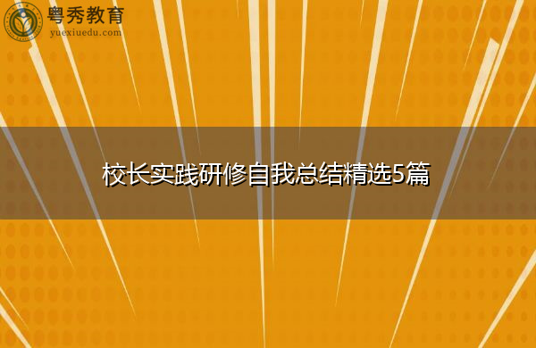校长实践研修自我总结精选5篇 校长实践研修自我总结精选5篇