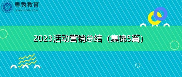 2023活动营销总结（集锦5篇）