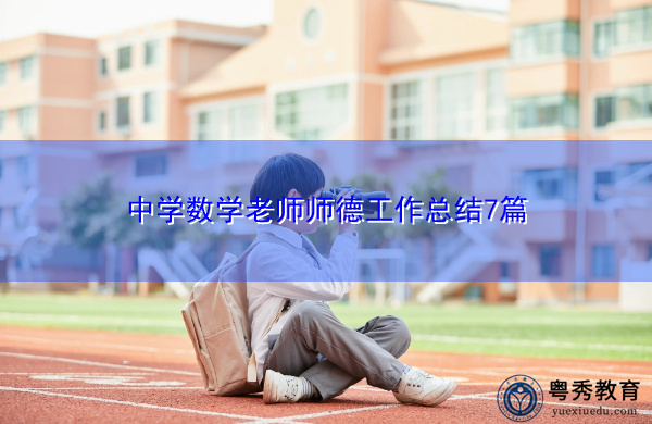 中学数学老师师德工作总结7篇