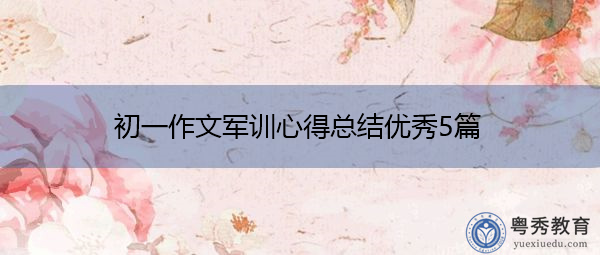 初一作文军训心得总结优秀5篇