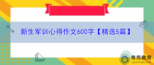 新生军训心得作文600字【精选5篇】