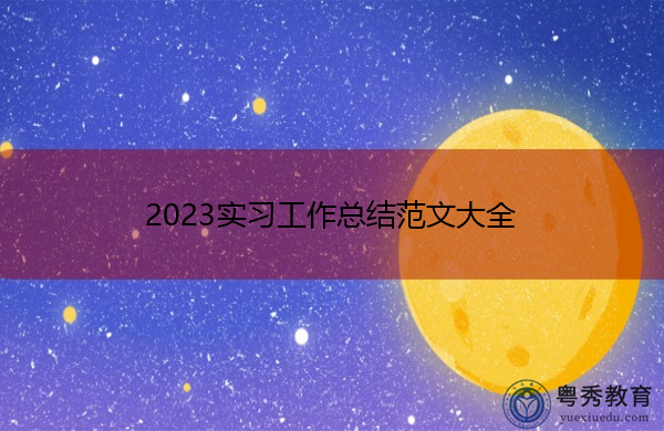 2023实习工作总结范文大全 2023实习工作总结范文大全