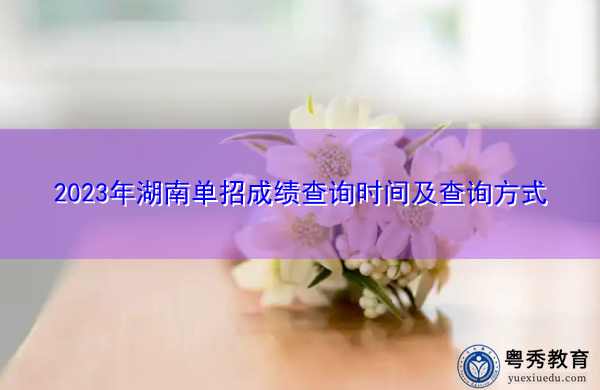 2023年湖南单招成绩查询时间及查询方式 2023年湖南单招成绩查询时间及查询方式