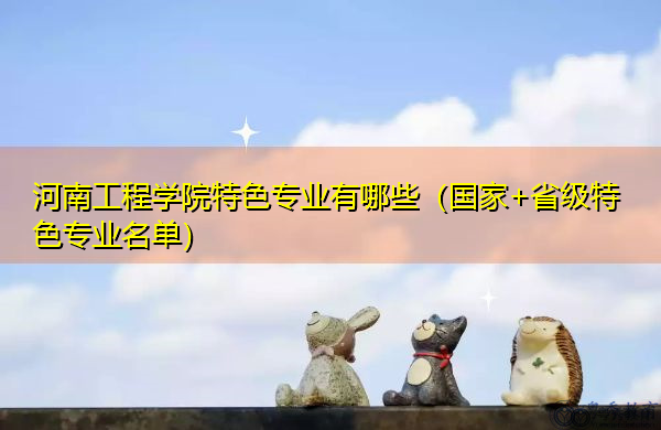 河南工程学院特色专业有哪些（国家+省级特色专业名单）