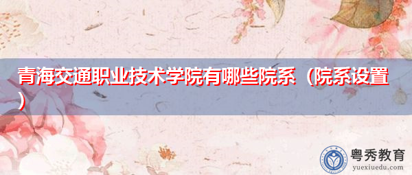 青海交通职业技术学院有哪些院系(院系设置) 青海交通职业技术学院有哪些院系(院系设置)