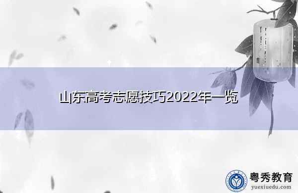 山东高考志愿技巧2022年一览