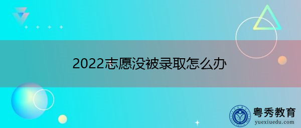 2022志愿没被录取怎么办