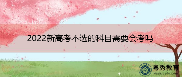 2022新高考不选的科目需要会考吗