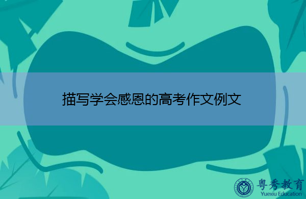 描写学会感恩的高考作文例文 描写学会感恩的高考作文例文