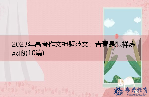2023年高考作文押题范文:青春是怎样炼成的(10篇) 2023年高考作文押题范文:青春是怎样炼成的(10篇)
