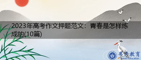 2023年高考作文押题范文:青春是怎样炼成的(10篇) 2023年高考作文押题范文:青春是怎样炼成的(10篇)