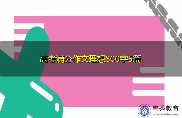 高考满分作文理想800字5篇