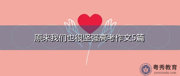 原来我们也很坚强高考作文5篇