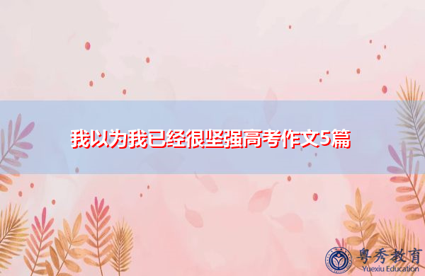 我以为我已经很坚强高考作文5篇