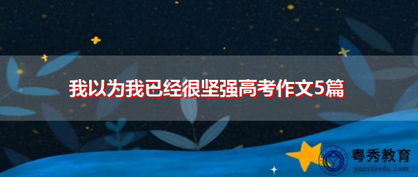 我以为我已经很坚强高考作文5篇