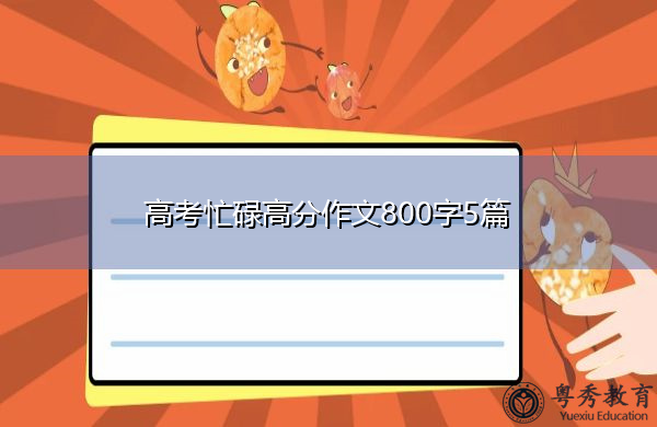 高考忙碌高分作文800字5篇