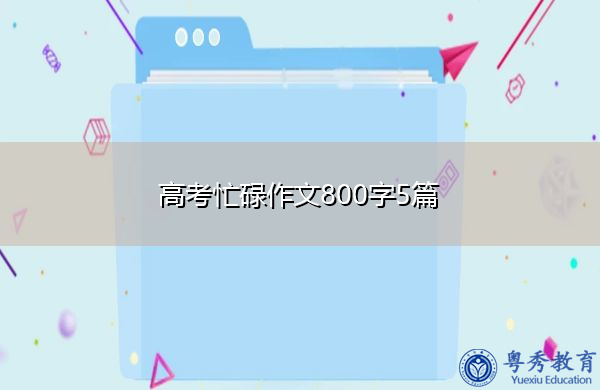 高考忙碌作文800字5篇 高考忙碌作文800字5篇
