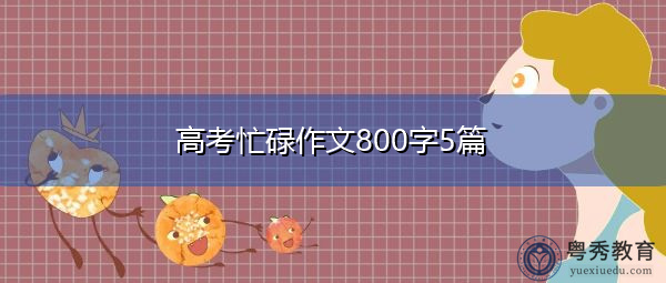 高考忙碌作文800字5篇 高考忙碌作文800字5篇