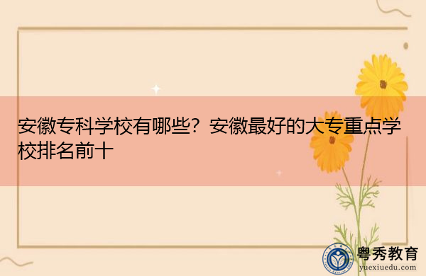 安徽专科学校有哪些?安徽最好的大专重点学校排名前十 安徽专科学校有哪些?安徽最好的大专重点学校排名前十