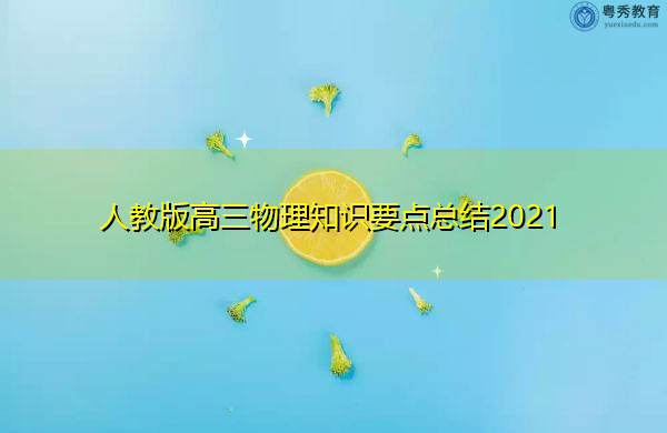 人教版高三物理知识要点总结2021 人教版高三物理知识要点总结2021