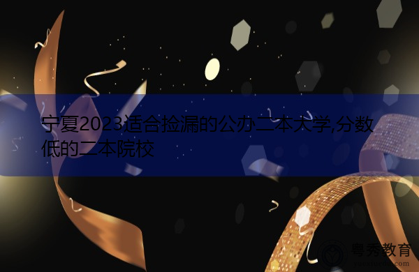 宁夏2023适合捡漏的公办二本大学,分数低的二本院校 宁夏2023适合捡漏的公办二本大学,分数低的二本院校