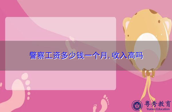 警察工资多少钱一个月,收入高吗