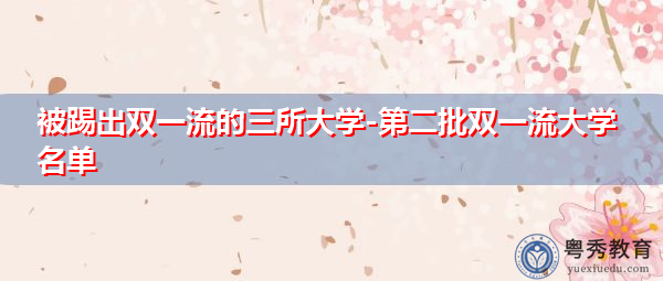 被踢出双一流的三所大学-第二批双一流大学名单 被踢出双一流的三所大学-第二批双一流大学名单