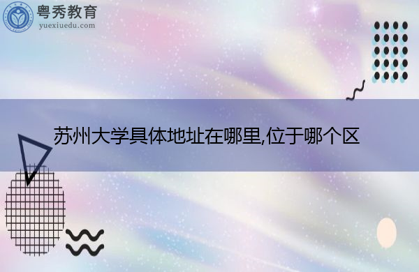 苏州大学具体地址在哪里,位于哪个区