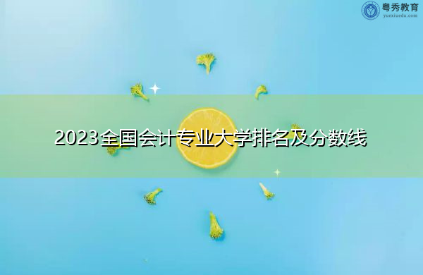 2023全国会计专业大学排名及分数线