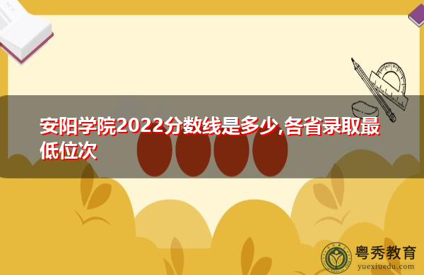 安阳学院2022分数线是多少,各省录取最低位次
