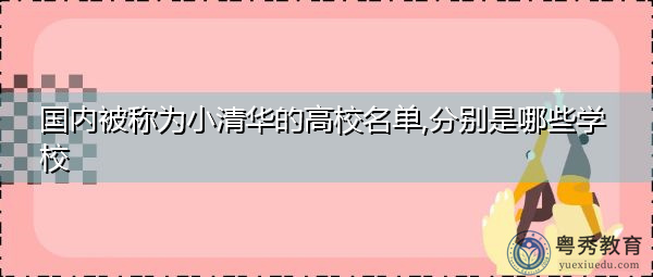 国内被称为小清华的高校名单,分别是哪些学校 国内被称为小清华的高校名单,分别是哪些学校