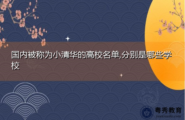 国内被称为小清华的高校名单,分别是哪些学校 国内被称为小清华的高校名单,分别是哪些学校