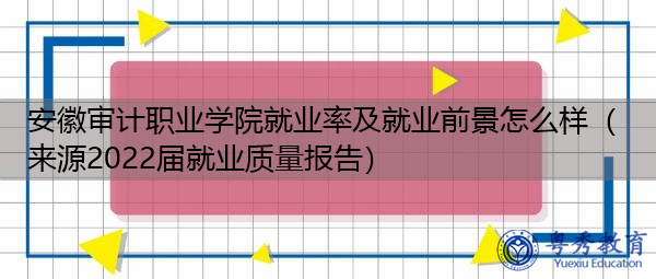 安徽审计职业学院就业率及就业前景怎么样（来源2022届就业质量报告）