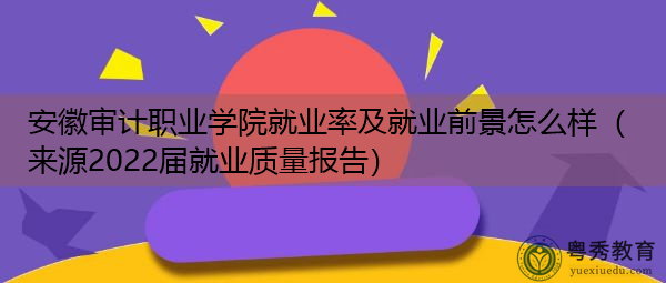 安徽审计职业学院就业率及就业前景怎么样（来源2022届就业质量报告）