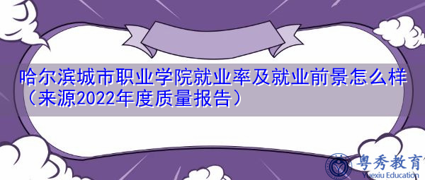 哈尔滨城市职业学院就业率及就业前景怎么样（来源2022年度质量报告）
