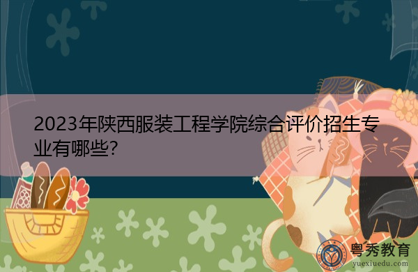 2023年陕西服装工程学院综合评价招生专业有哪些？