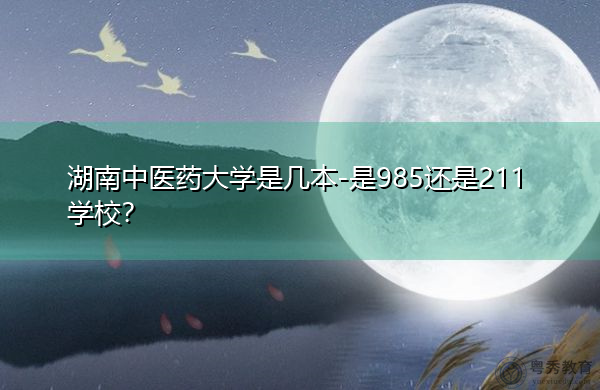 湖南中医药大学是几本-是985还是211学校？