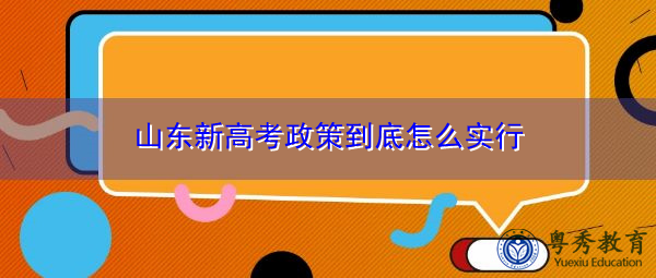 山东新高考政策到底怎么实行