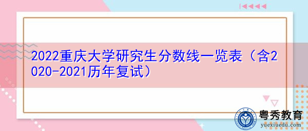 2022重庆大学研究生分数线一览表（含2020-2021历年复试）
