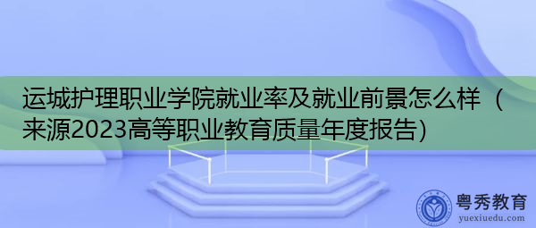 运城护理职业学院就业率及就业前景怎么样(来源2023高等职业教育质量年度报告) 运城护理职业学院就业率及就业前景怎么样(来源2023高等职业教育质量年度报告)
