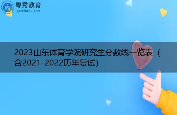 2023山东体育学院研究生分数线一览表（含2021-2022历年复试）