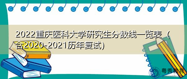 2022重庆医科大学研究生分数线一览表（含2020-2021历年复试）