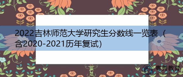 2022吉林师范大学研究生分数线一览表（含2020-2021历年复试）