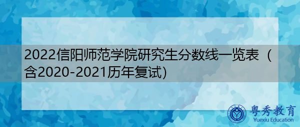 2022信阳师范学院研究生分数线一览表（含2020-2021历年复试）