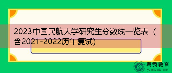 2023中国民航大学研究生分数线一览表（含2021-2022历年复试）