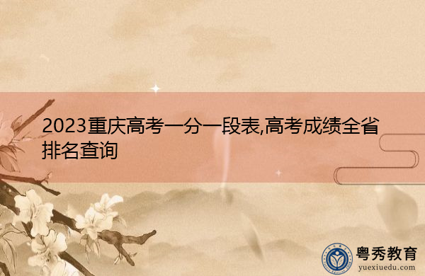 2023重庆高考一分一段表,高考成绩全省排名查询 2023重庆高考一分一段表,高考成绩全省排名查询