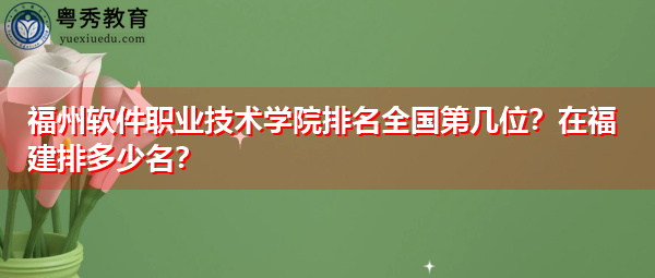 福州软件职业技术学院排名全国第几位?在福建排多少名? 福州软件职业技术学院排名全国第几位?在福建排多少名?