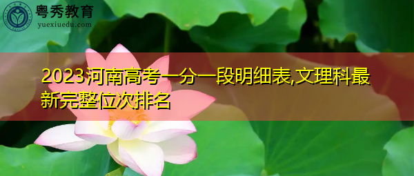 2023河南高考一分一段明细表,文理科最新完整位次排名 2023河南高考一分一段明细表,文理科最新完整位次排名